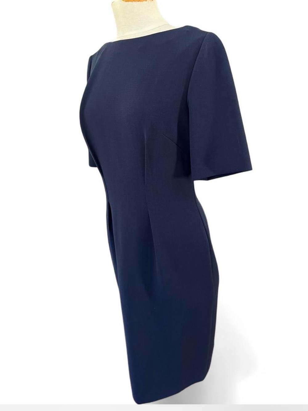 Lela Rose Claire Boat Neck Navy Dress size 10